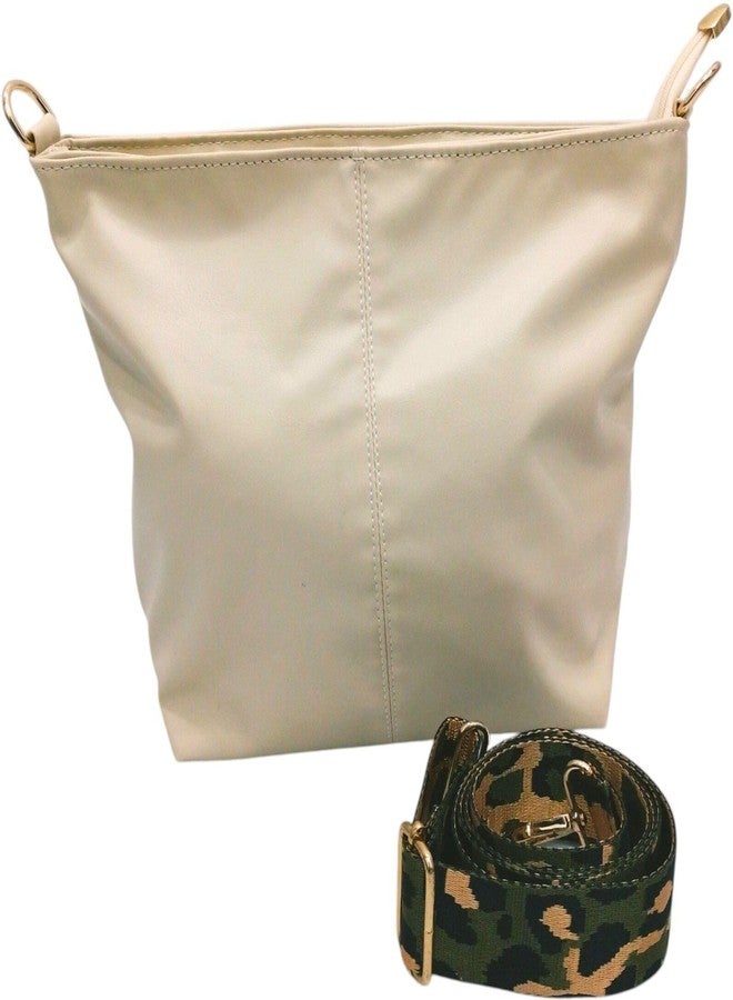 Poorak Beige Sling Bag with Detachable Green Belt for Girls & Women - Image 5
